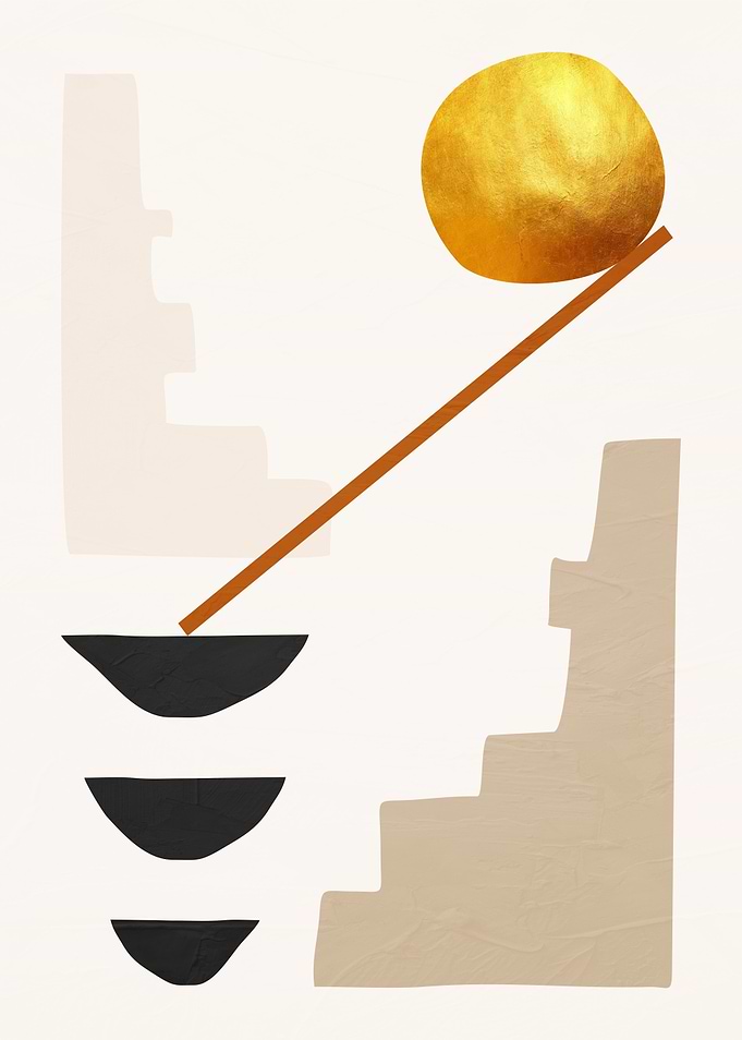 Abstract Gold & Brown Art