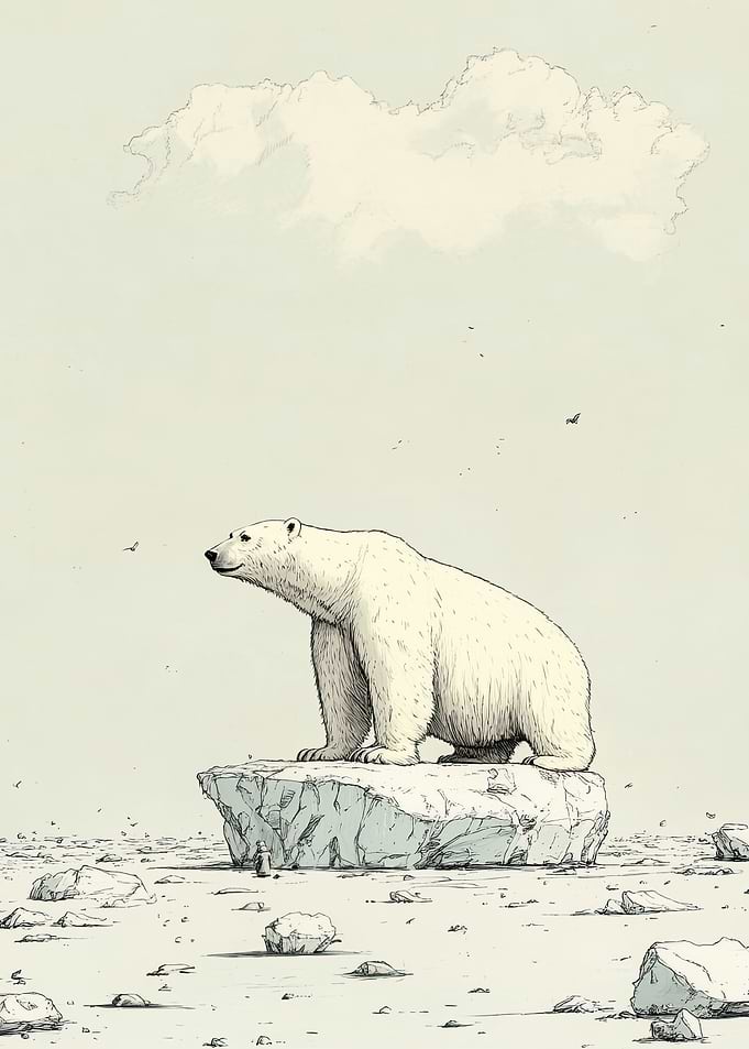 Polar Bear on Ice Floe