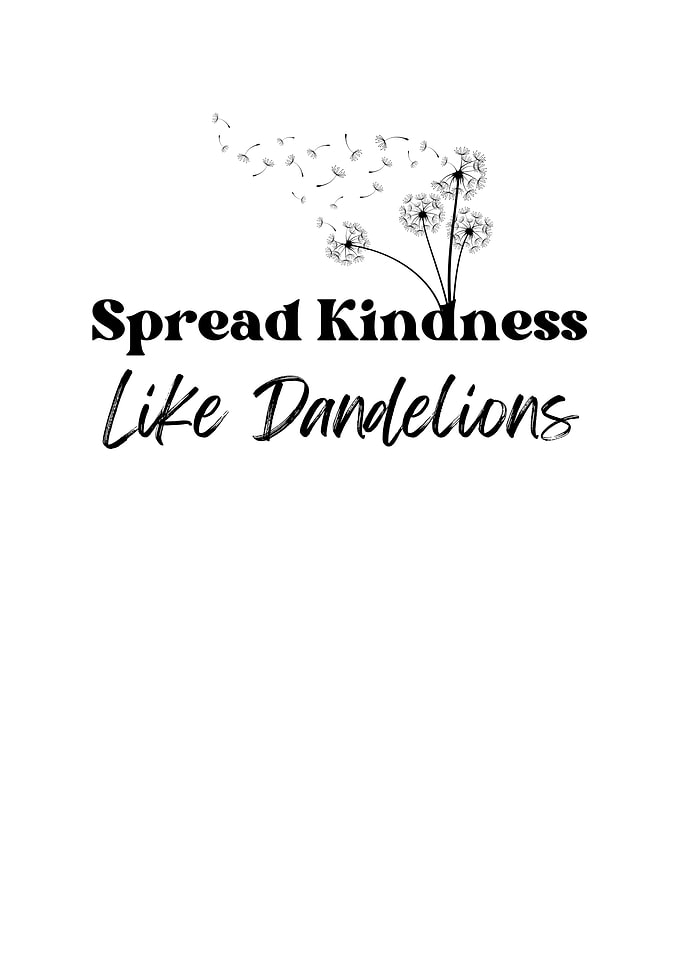 Spread Kindness Dandelion Art