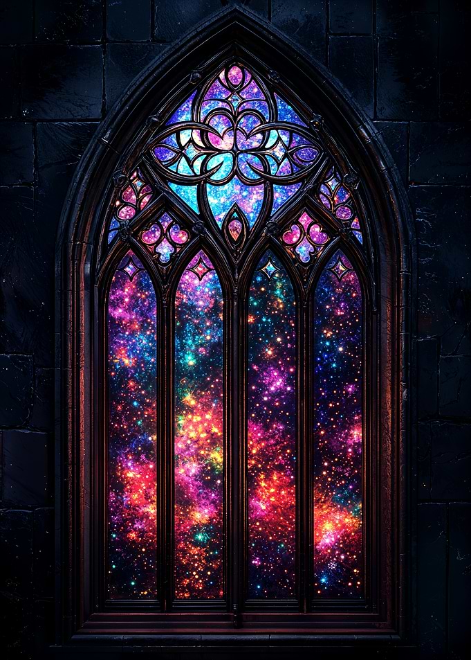 Cosmic Stained Glass Window