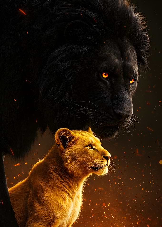 Black and Gold Lions