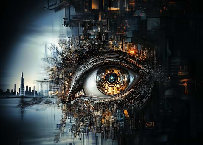 Cybernetic Eye Cityscape