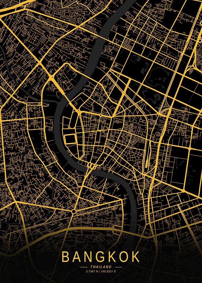 Golden Bangkok City Map
