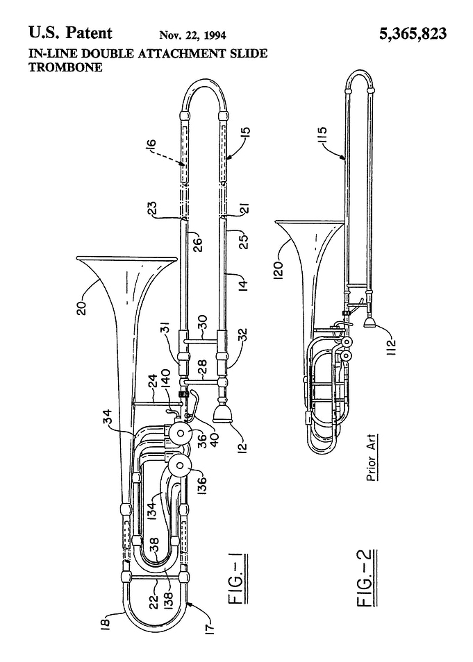 Trombone Patent Illustration