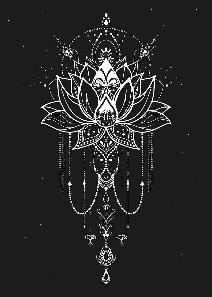 White Lotus Mandala Celestial