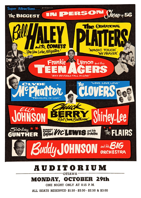 Rock and Roll Concert Poster — retro concert bill printed on metal