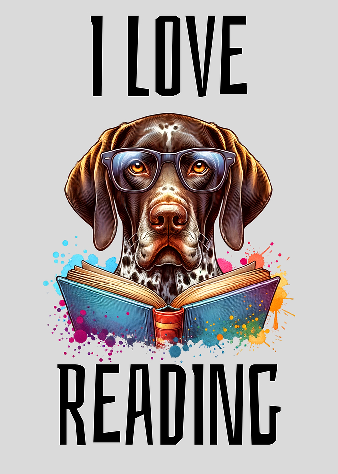 Dog Reading Book