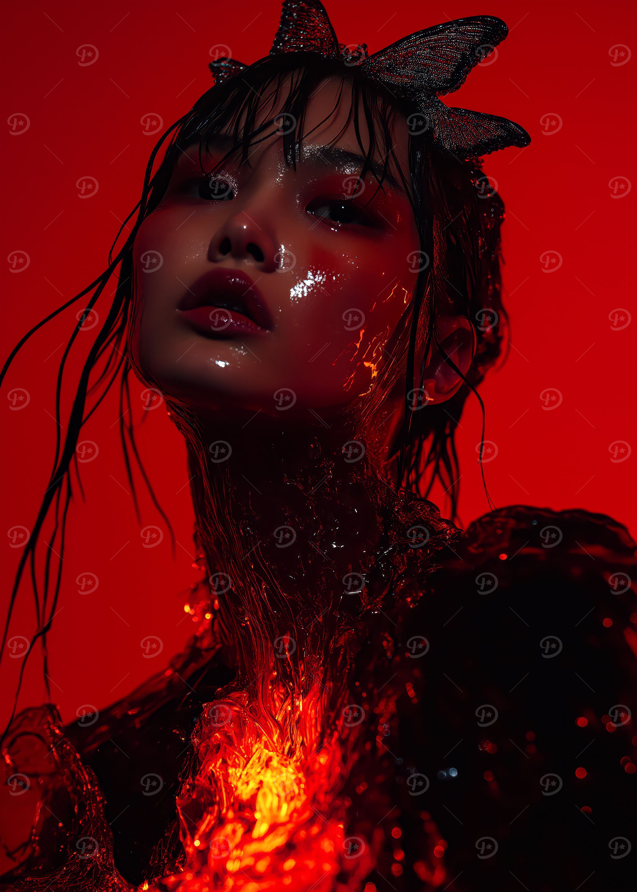 Woman in Red Light