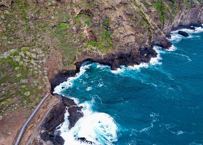Coastal Cliffs and Waves