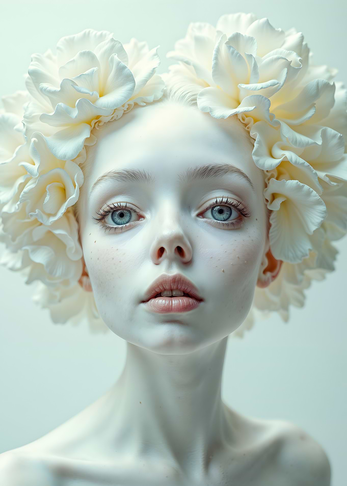 White Flower Crown Portrait