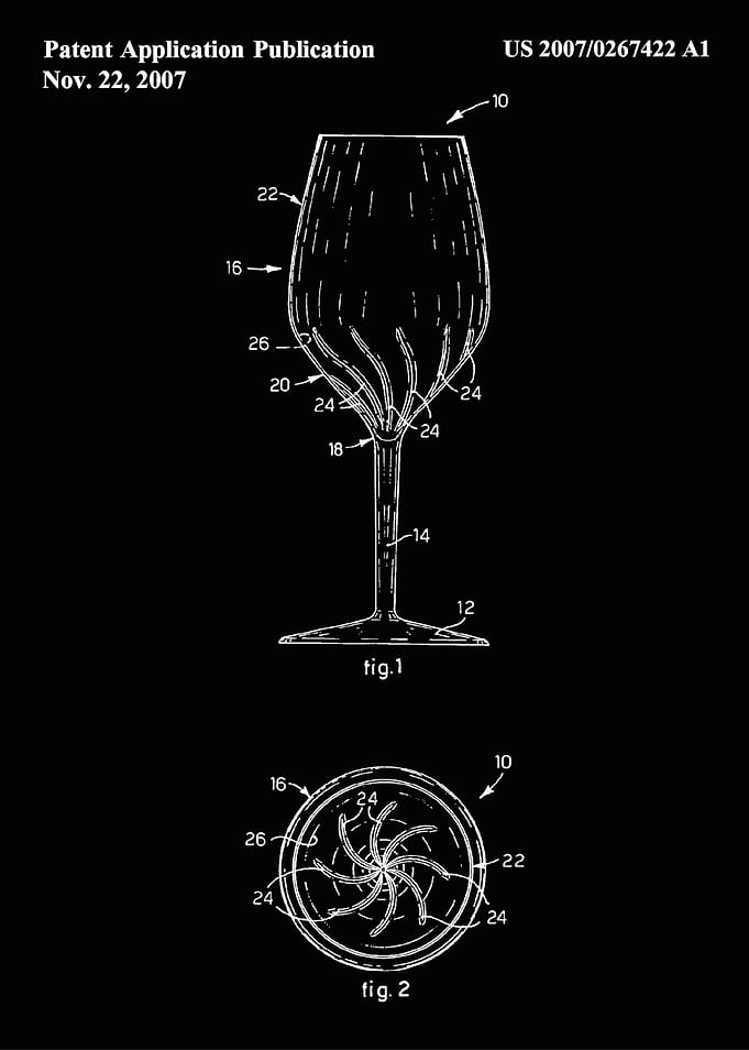 Wine Glass Patent Design