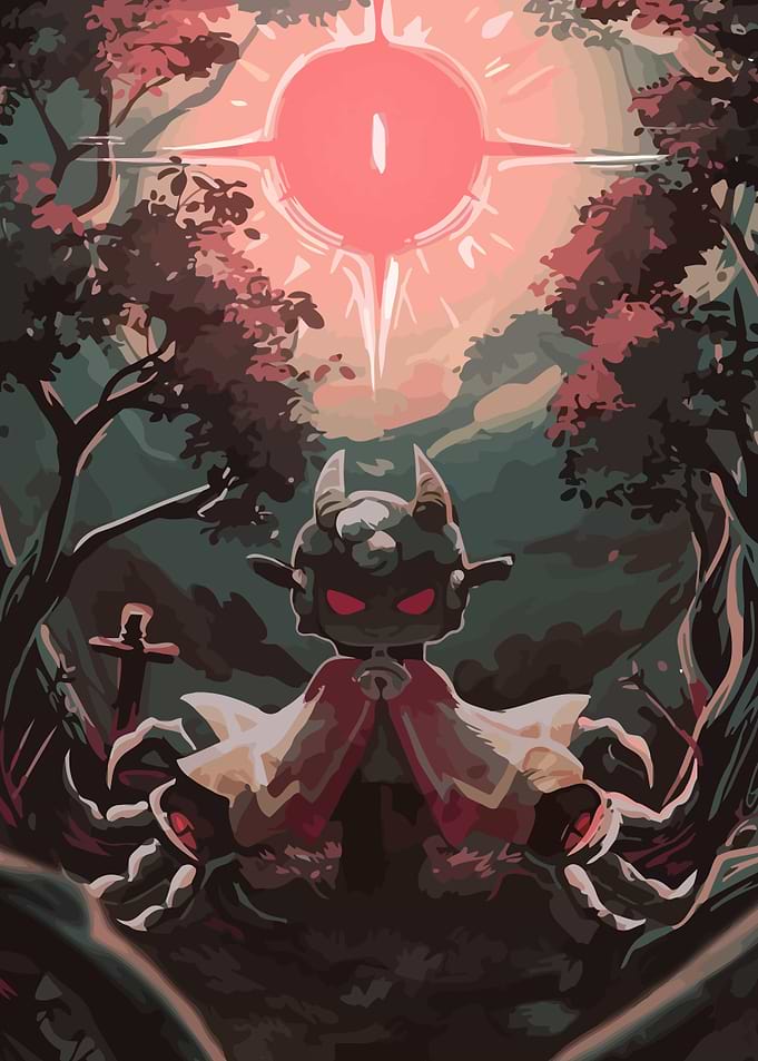 Demonic Figure in Forest