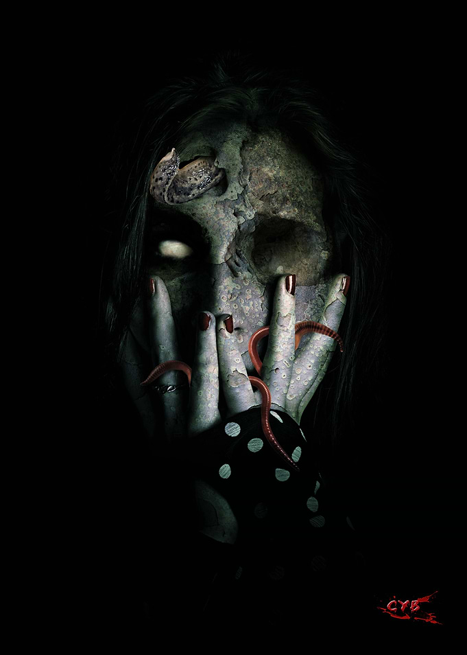 Zombie Woman with Worms