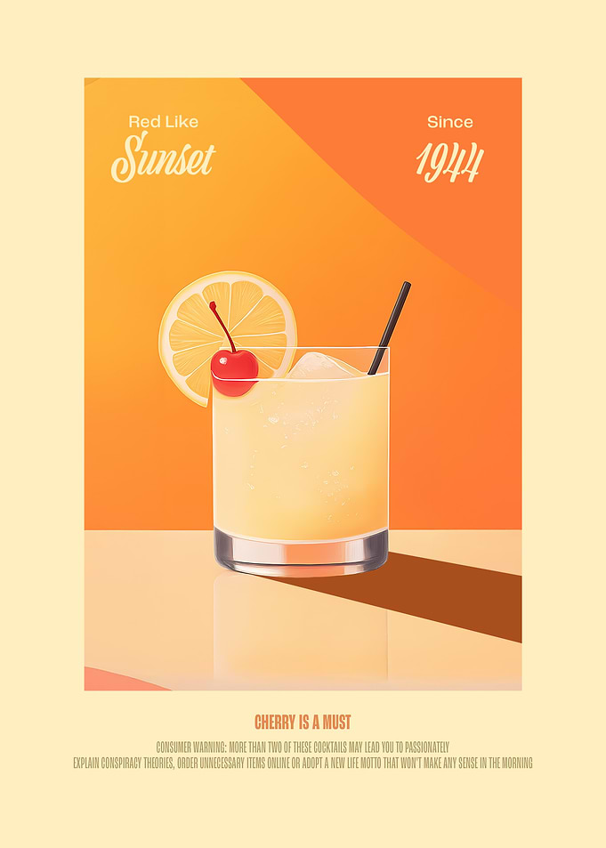 Red Cocktail Poster