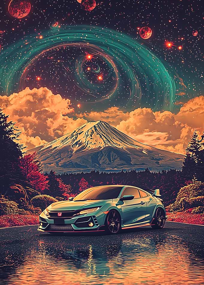 Honda Civic Type R Cosmic Japan Landscape