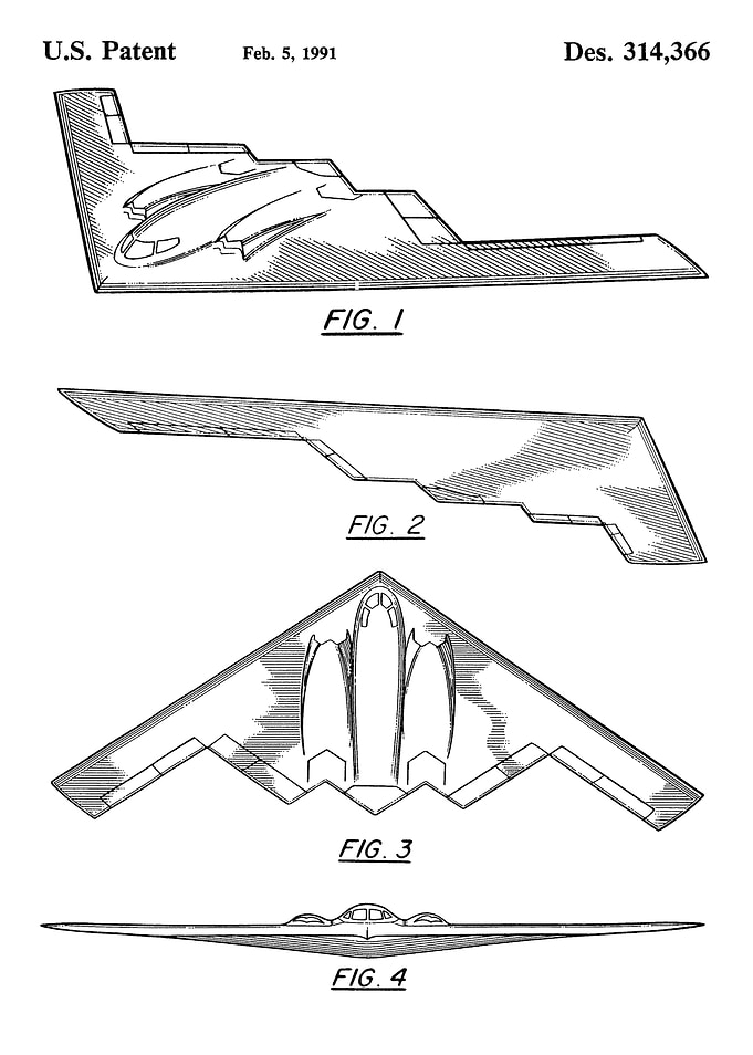 B-2 Spirit Stealth Bomber Patent
