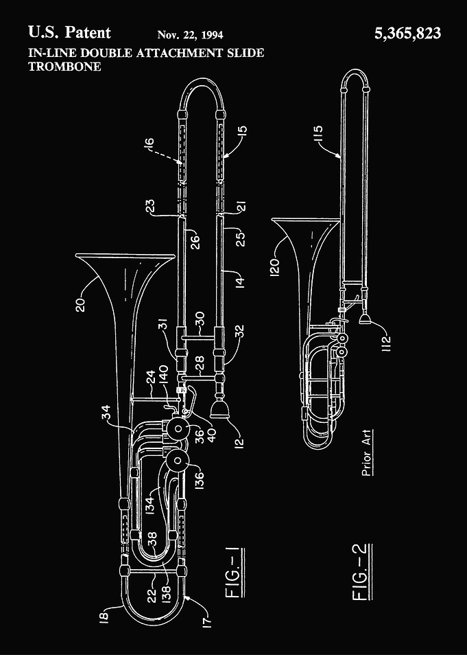 Trombone Patent Illustration