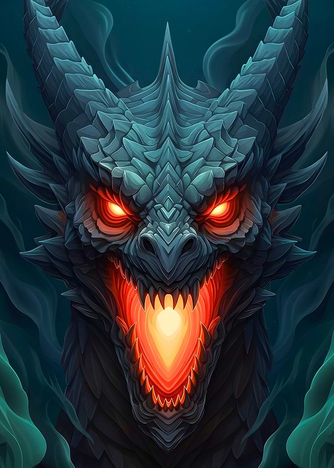 Dragon Head Illustration