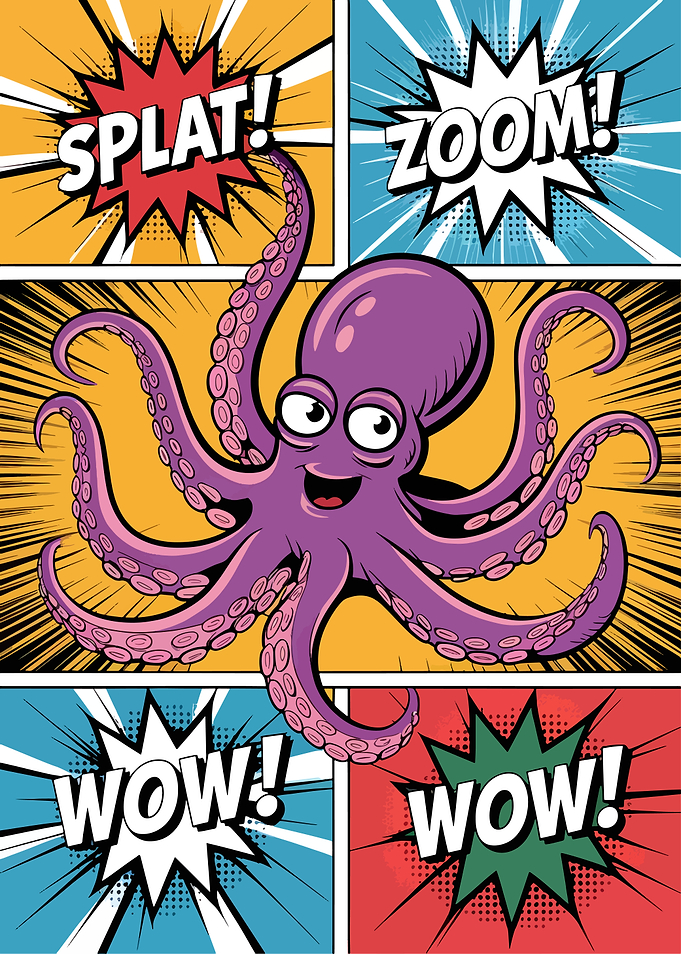 Octopus Comic Art