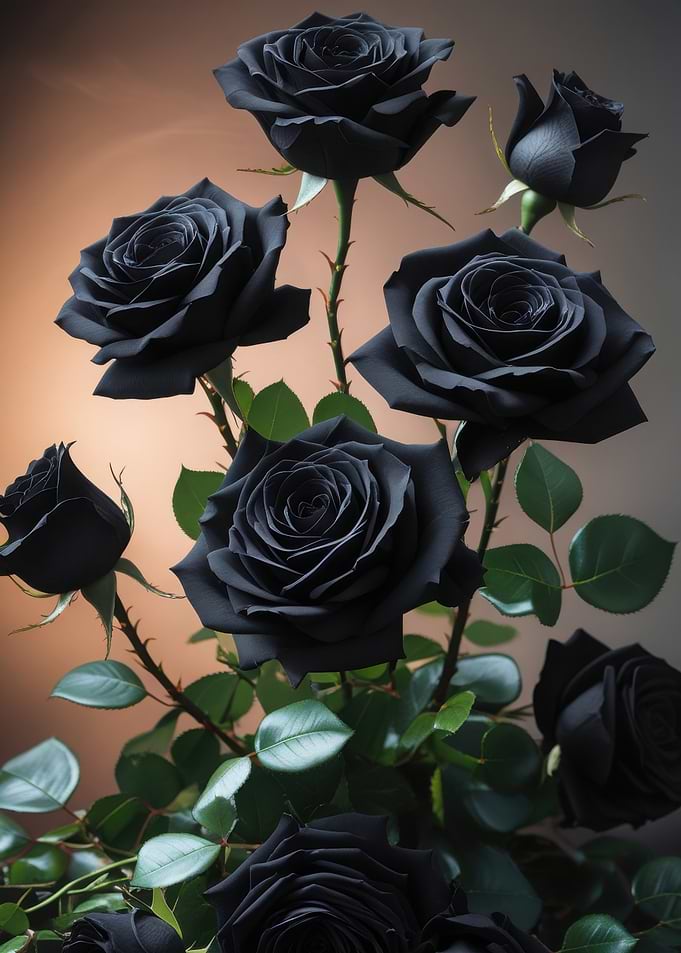 Black Rose Bouquet