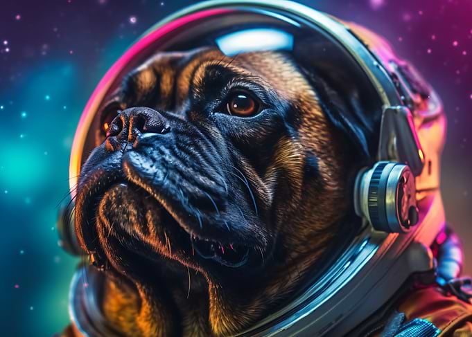 Bullmastiff Astronaut