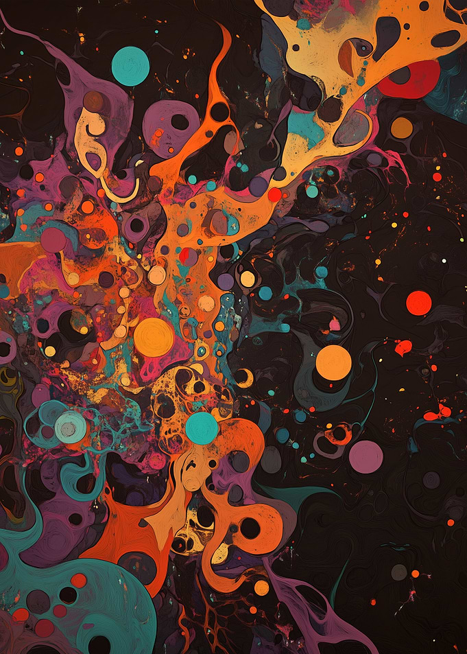 Abstract Swirling Colors