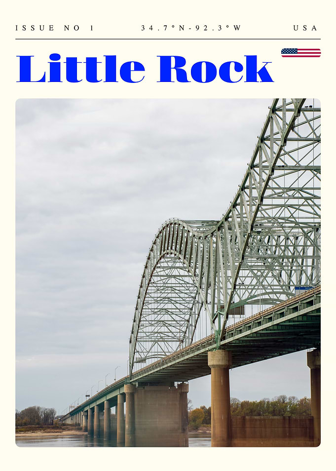 Little Rock Arkansas Travel Art Poster