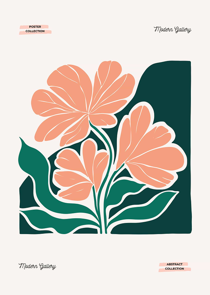 Abstract Floral Poster