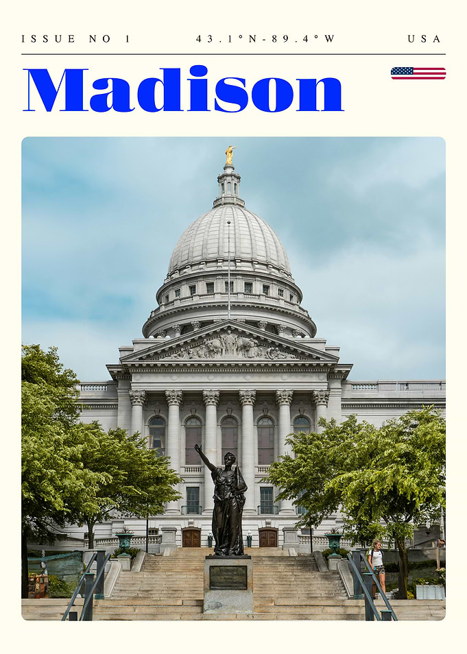 Madison Wisconsin Travel Art Poster