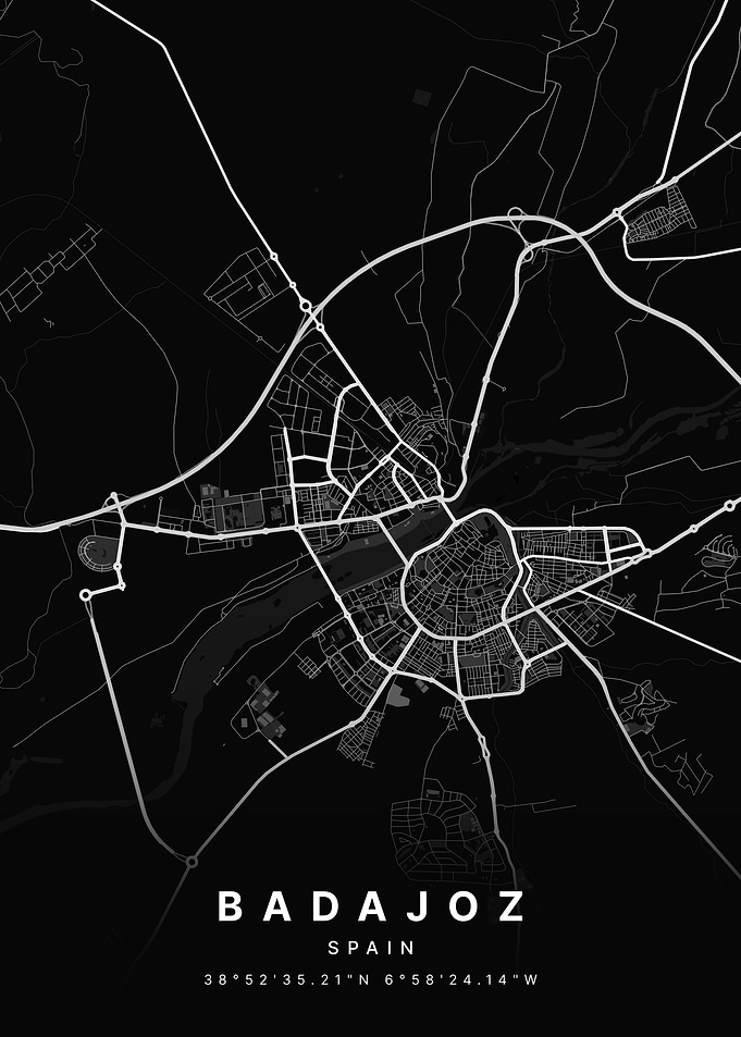 Badajoz Spain City Map