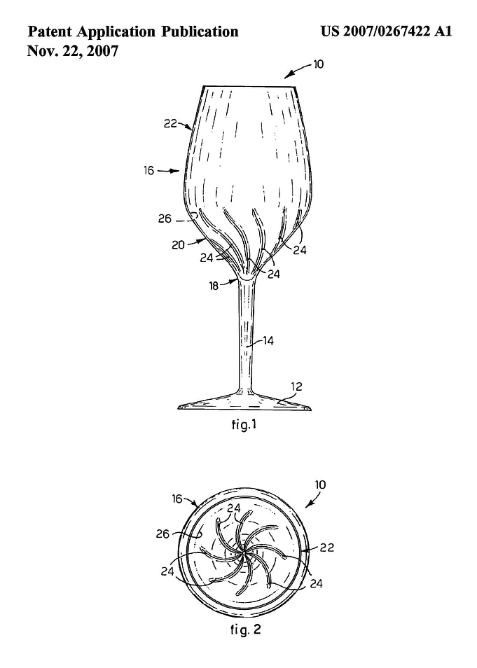 Wine Glass Patent Design