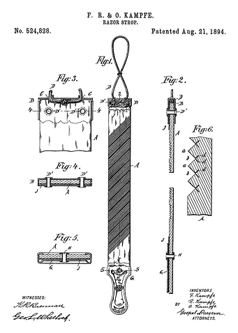 Razor Strop Patent Illustration