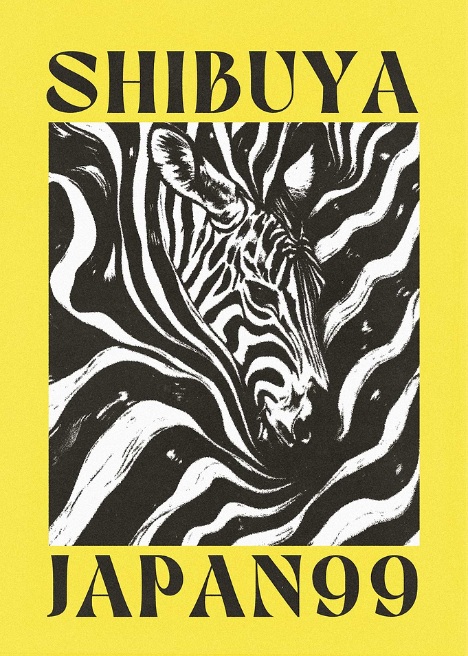 Shibuya Zebra Print
