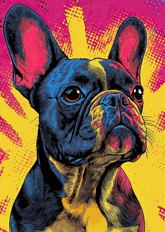 French Bulldog Pop Art