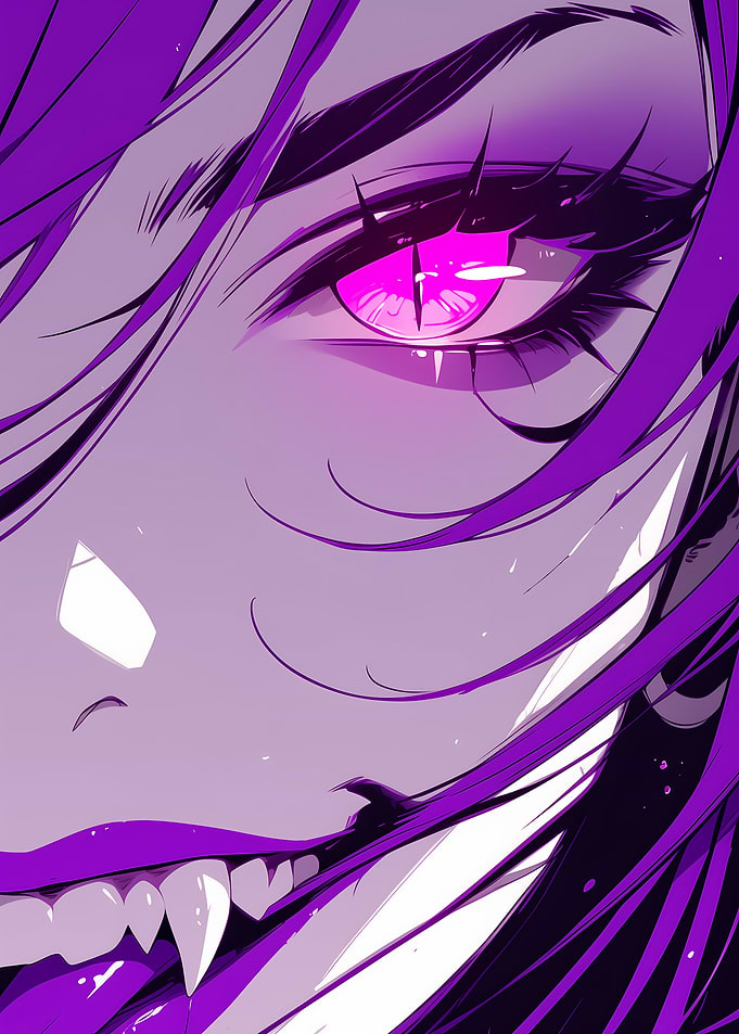 Purple Anime Eye