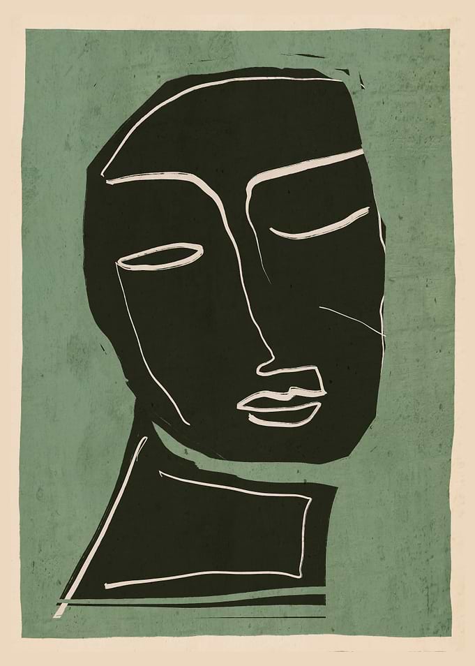 Minimal Abstract Art Face 2