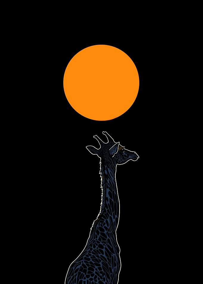 Giraffe Reaching for Sun