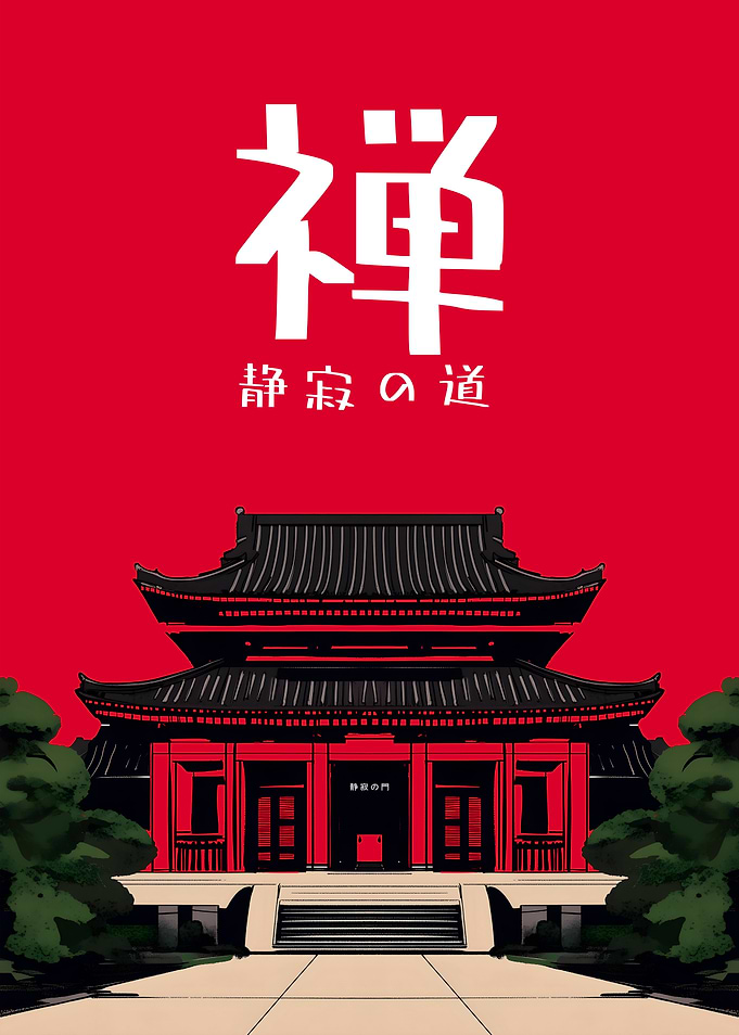Zen Temple Illustration