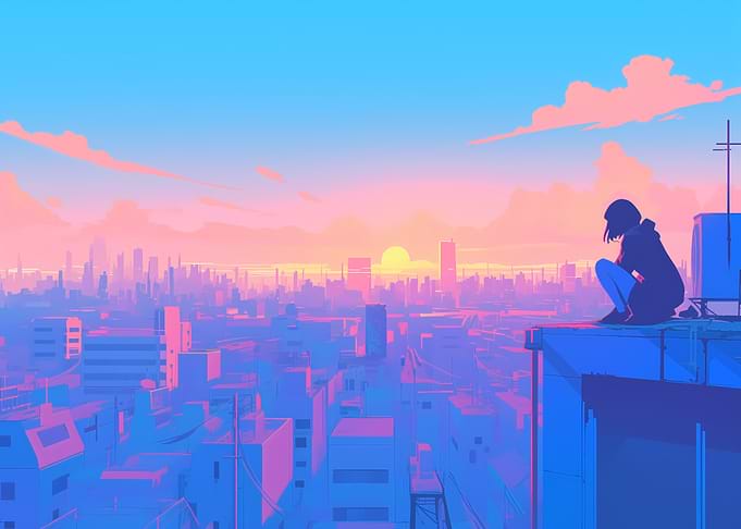 Cityscape Sunset Silhouette