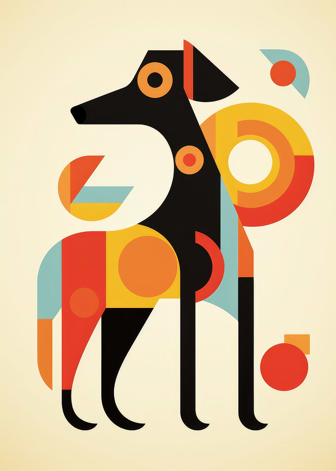 Geometric Dog Art
