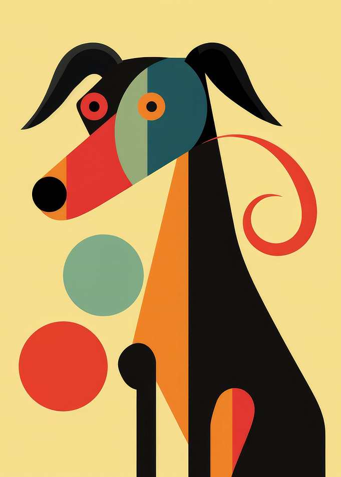 Abstract Dog Art