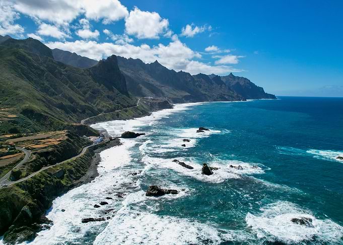 Coastal Landscape with Mountains