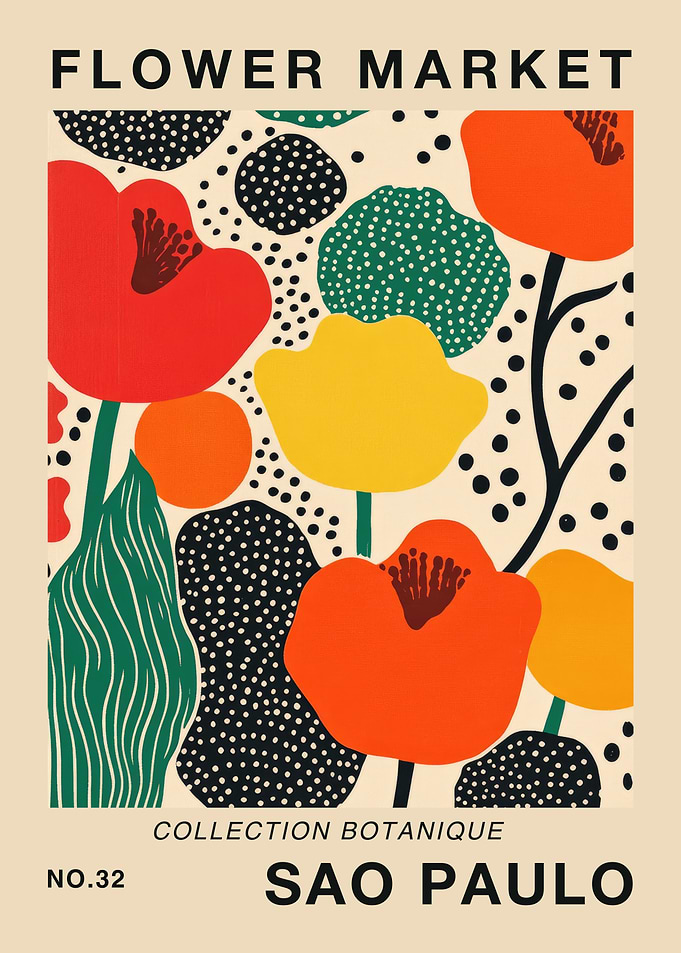 Sao Paulo Flower Market Print