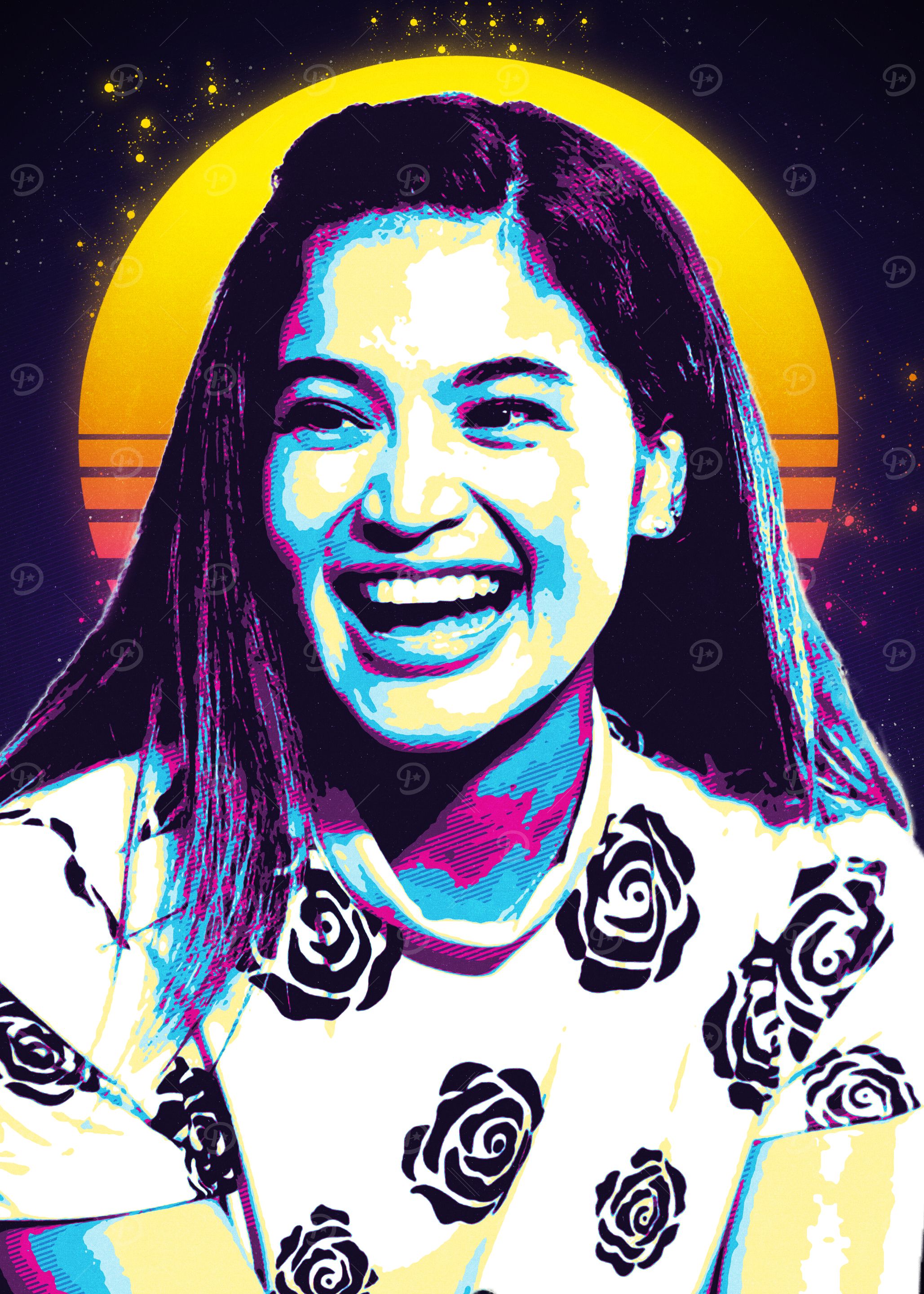 Anne Curtis Retro Pop Art Portrait