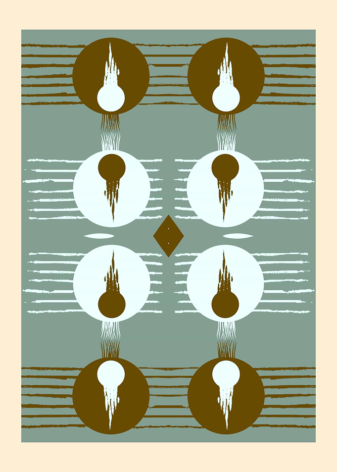 African Tribe Shield Art