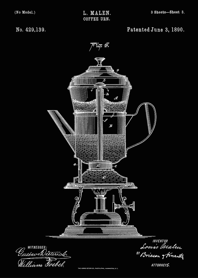 Coffee Urn Patent Illustration