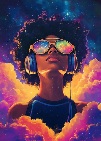 Woman in Space Sunglasses