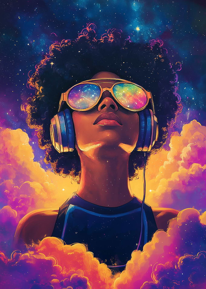 Woman in Space Sunglasses
