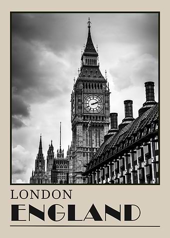 Minimalist London Travel Poster