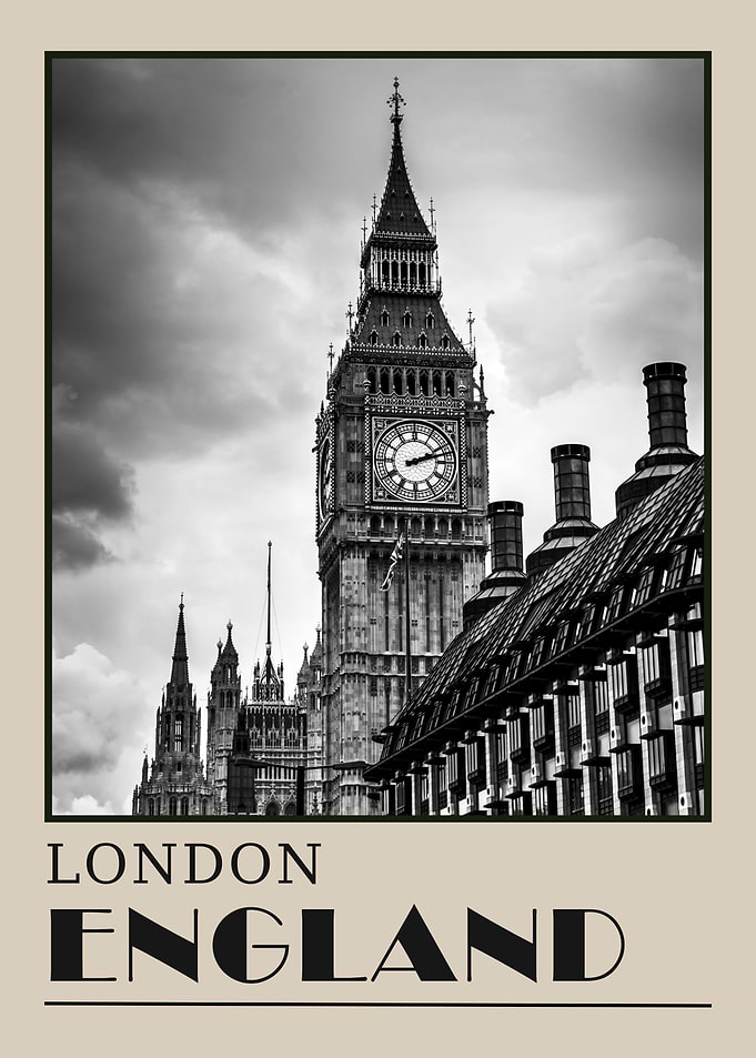 Minimalist London Travel Poster